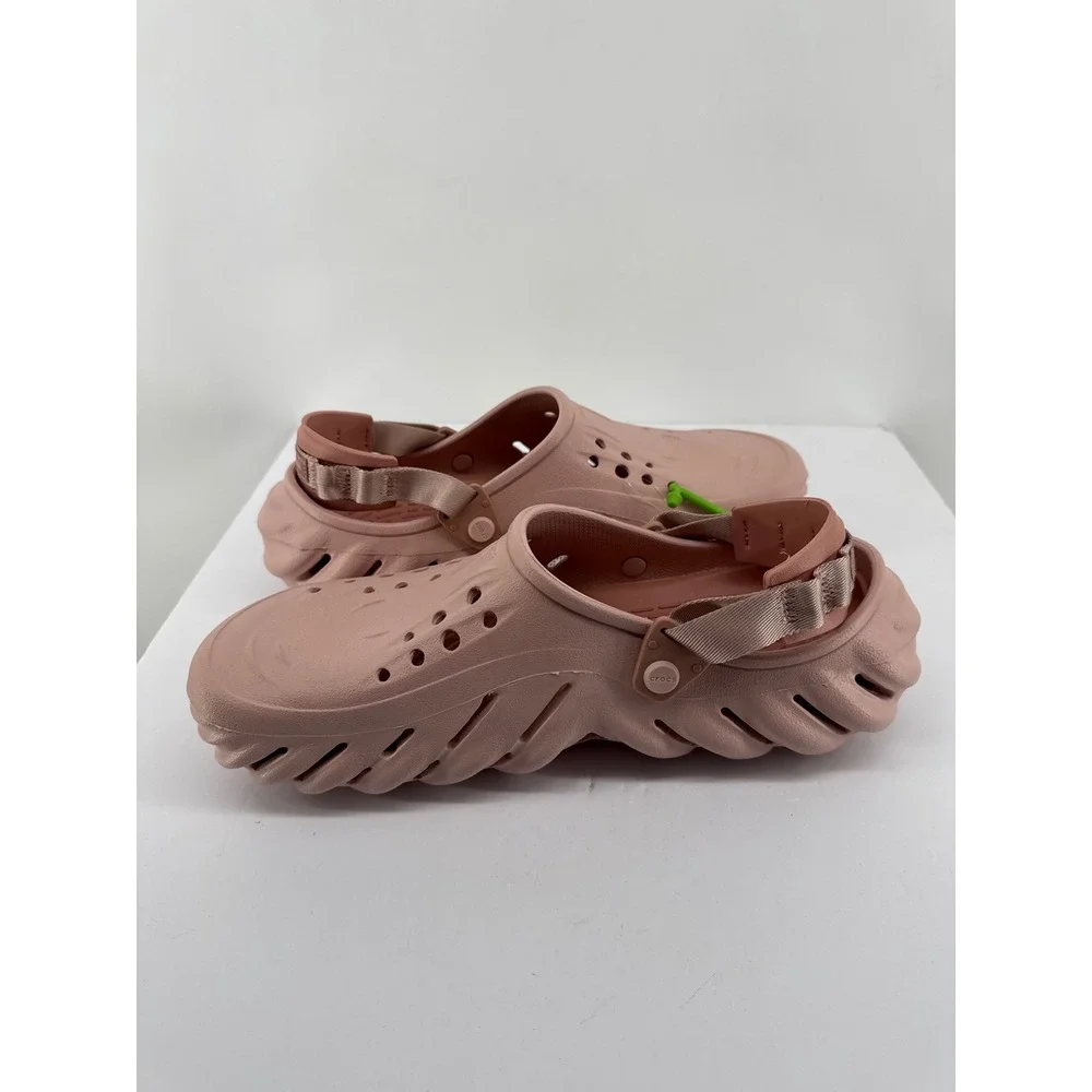 Crocs Echo Clog Rose Dust Pink Mens 12 M12 Streetwear Sandal 207937-6TY NEW